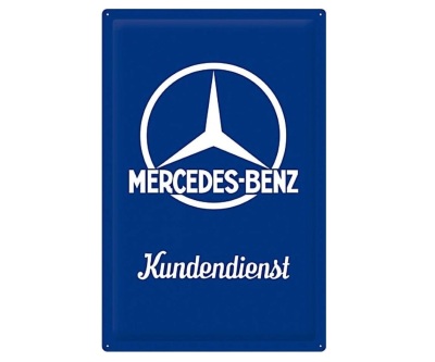 Металлическая пластина Mercedes-Benz Kundendienst, Tin Sign, 15x20, Nostalgic Art