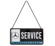 Металлическая пластина с подвесом Mercedes-Benz Service, Hanging Sign, 10x20, Nostalgic Art