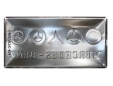 Металлическая пластина Mercedes-Benz Logo Evolution, Tin Sign, 25x50, Nostalgic Art, артикул NA27026