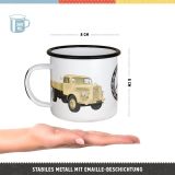 Стальная эмалированная кружка Mercedes-Benz Daimler Truck Models, Enamel Mug, Nostalgic Art, 360ml, артикул NA43231