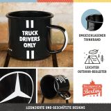 Стальная эмалированная кружка Mercedes-Benz Truck Drivers Only, Enamel Mug, Nostalgic Art, 360ml, артикул NA43230