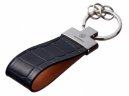 Кожаный брелок Changan Premium Leather Keychain, Metall/Leather, Black/Cognac