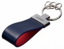 Кожаный брелок EXEED Premium Leather Keychain, Metall/Leather, Blue/Red