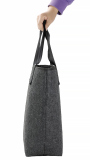 Фетровая сумка для покупок Mercedes Star Logo Shopping Bag, Dark Grey, артикул FKSHBGMB