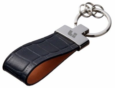 Кожаный брелок Lixiang (Лисян) Premium Leather Keychain, Metall/Leather, Black/Cognac