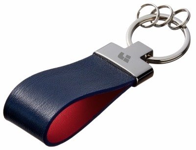 Кожаный брелок Lixiang (Лисян) Premium Leather Keychain, Metall/Leather, Blue/Red