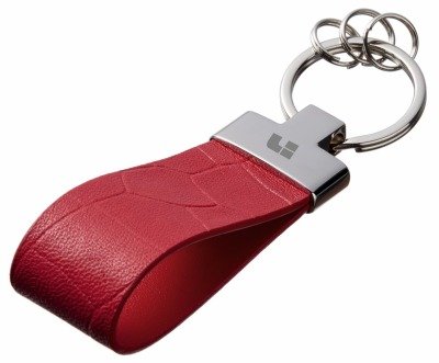 Кожаный брелок Lixiang (Лисян) Premium Leather Keychain, Metall/Leather, Red/Red