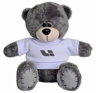 Мягкая игрушка медвежонок Lixiang (Лисян) Plush Toy Teddy Bear, Grey/White