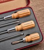 Оригинальный набор отверток Porsche Classic five-piece wooden-handle screwdriver, артикул PCG19100200