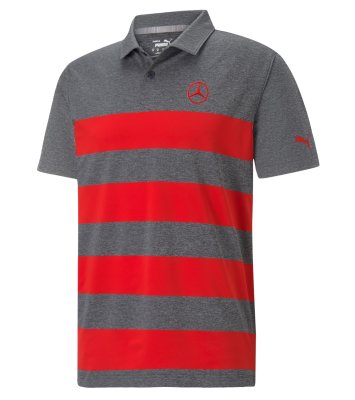 Мужская рубашка-поло для гольфа Mercedes-Benz Golf Polo Shirt, Grey/Red