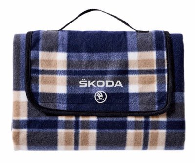 Плед для пикника Skoda Travel Plaid, Blue/Beige/White