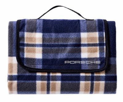 Плед для пикника Porsche Travel Plaid, Blue/Beige/White