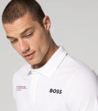 Мужская рубашка-поло Porsche Motorsport Men's Polo Shirt, White, артикул WAP43000S0P0MS