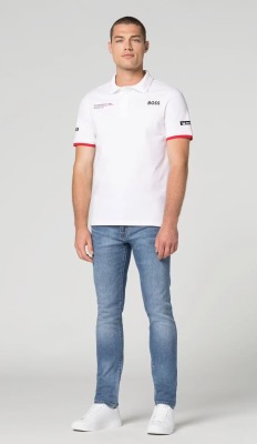 Мужская рубашка-поло Porsche Motorsport Men's Polo Shirt, White