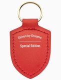 Брелок для ключей с гербом Porsche Crest Keyring, Driven By Dreams 75Y, Lava Orange, артикул WAP0503540RWSA