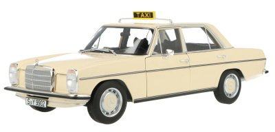 Масштабная модель Mercedes-Benz 200D Taxi (W115), 1968, 1:18 Scale, Light Ivory