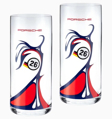 Набор из 2 стаканов Porsche 911 Set Of 2 Long Drink Glasses GT1