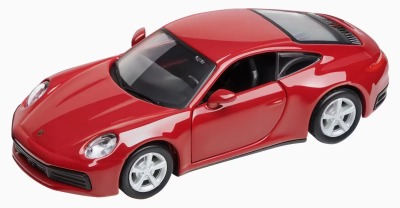 Инерционная модель автомобиля Porsche 911 Carrera 4S Coupé (992), Pullback, Scale 1:43, Carmine Red