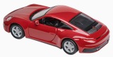 Инерционная модель автомобиля Porsche 911 Carrera 4S Coupé (992), Pullback, Scale 1:43, Carmine Red, артикул WAP0200280PCCP