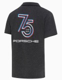 Юбилейная рубашка-поло Porsche Polo Shirt 75Y, Grey Mélange, артикул WAP1310XS0P75Y