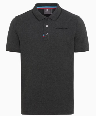 Юбилейная рубашка-поло Porsche Polo Shirt 75Y, Grey Mélange