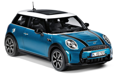 Модель автомобиля MINI Cooper S, Island Blue, Scale 1:18