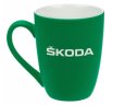 Керамическая кружка Skoda Wordmark Logo Mug, Soft-touch, 360ml, Green/White