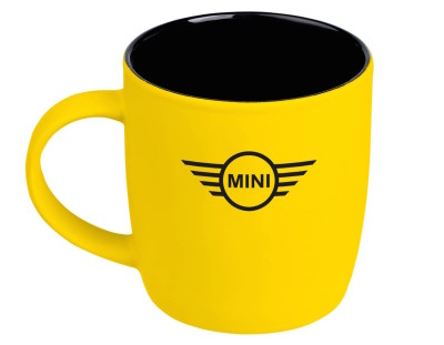 Фарфоровая кружка MINI Wing Logo Mug, Soft-touch, 350ml, Yellow/Black