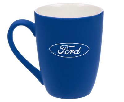 Фарфоровая кружка Ford Logo Mug, Soft-touch, 360ml, NM, Blue/White