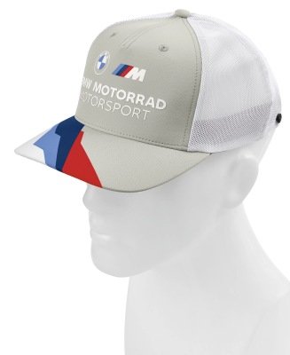 Бейсболка BMW Motorrad Motorsport Cap, Unisex, Grey/White