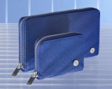 Компактный кожаный кошелек BMW Fashion Compact Wallet, Blue, артикул 80215B319B3