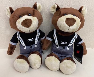 Плюшевый медведь Audi Classic Bear, brown/grey/black, 35 cm.