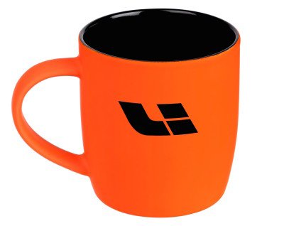 Фарфоровая кружка Lixiang Li Mug, Soft-touch, 350ml, Orange/Black