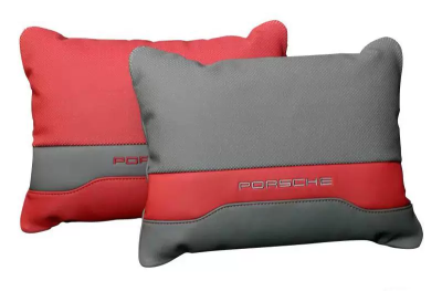 Подушка для салона Porsche Car Interior Pillow, Grey/Burgundy