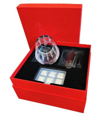 Набор стаканов для виски Porsche Whisky Glass Set of 2 plus Metal Ice Cubes