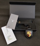 Набор из двух брелоков для ключей Porsche Crest Keyring Set, Black, артикул WAP0500900GSET