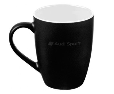 Керамическая кружка Audi Sport, Black Line Mug, 360ml., Black/White