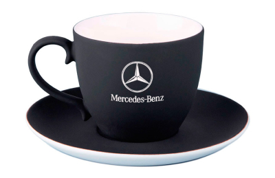 Чайная пара Mercedes Classic Cup and Saucer, 250ml, Black/White