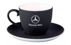 Чайная пара Mercedes Classic Cup and Saucer, 250ml, Black/White