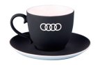Чайная пара Audi Rings Cup and Saucer, 250ml, Black/White