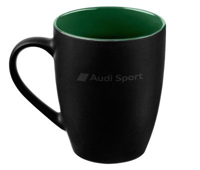 Керамическая кружка Audi Sport, Black Line Mug, 360ml., Black/Green
