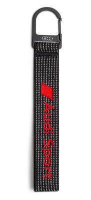 Текстильный брелок Audi Sport keyring loop, black