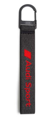Текстильный брелок Audi Sport keyring loop, black