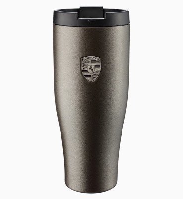Большая термокружка Porsche XL thermal travel cup, silver-grey matt