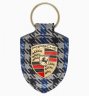 Брелок для ключей с гербом Porsche Pepita blue Crest key ring, Grey/Blue