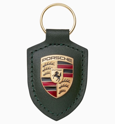 Брелок для ключей с гербом Porsche Crest key ring, Oak Green Metallic