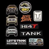 Набор вышитых патчей TANK Overlander 4x4 Patch Set, артикул Tank022