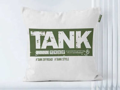 Подушка TANK Offroad Cushion, white/green