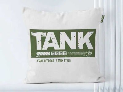 Подушка TANK Offroad Cushion, white/green