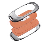 Чехол из натуральной кожи для ключа Lixiang L9 Key Cover, Black/Orange, артикул Li207